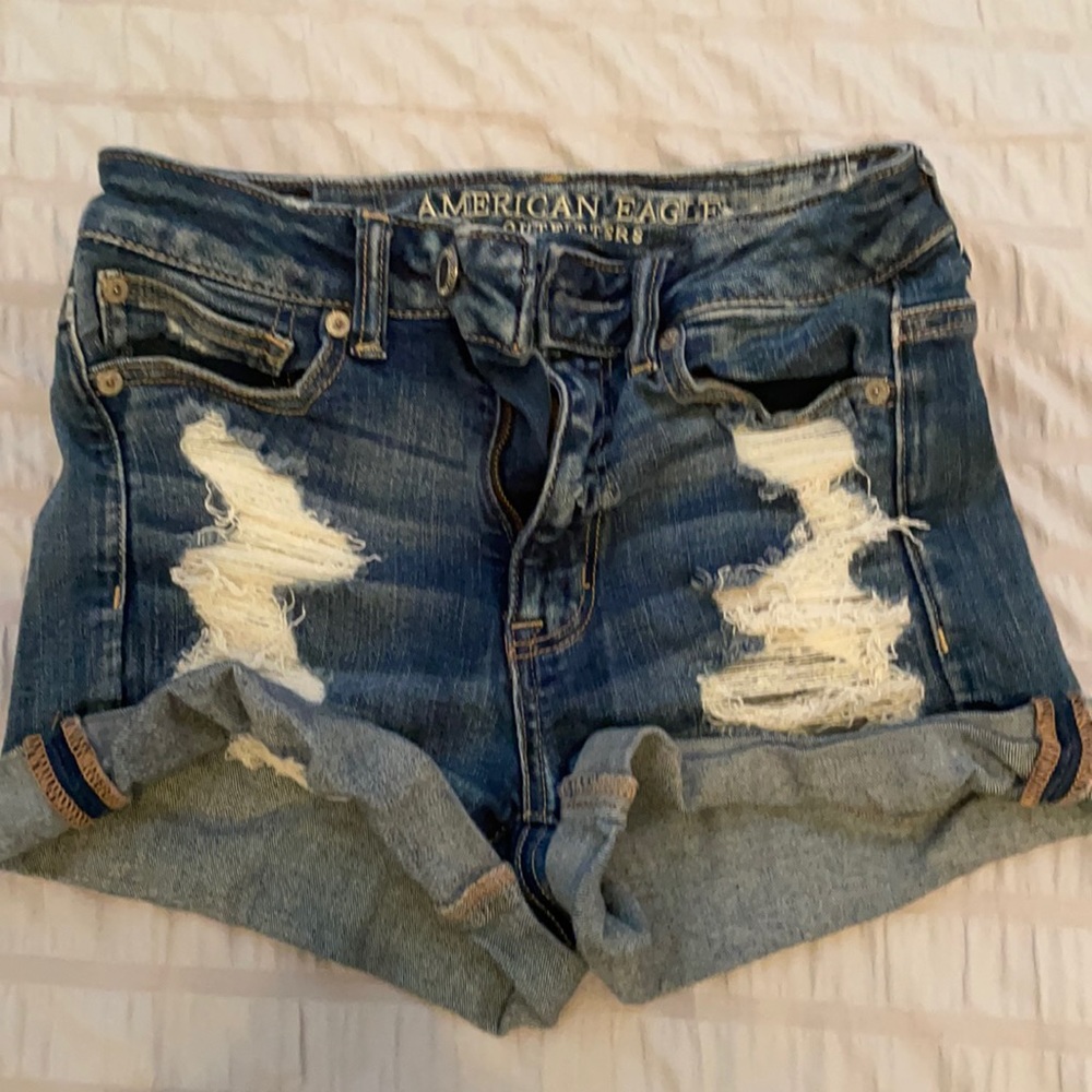 ae “hi-rise shortie” shorts